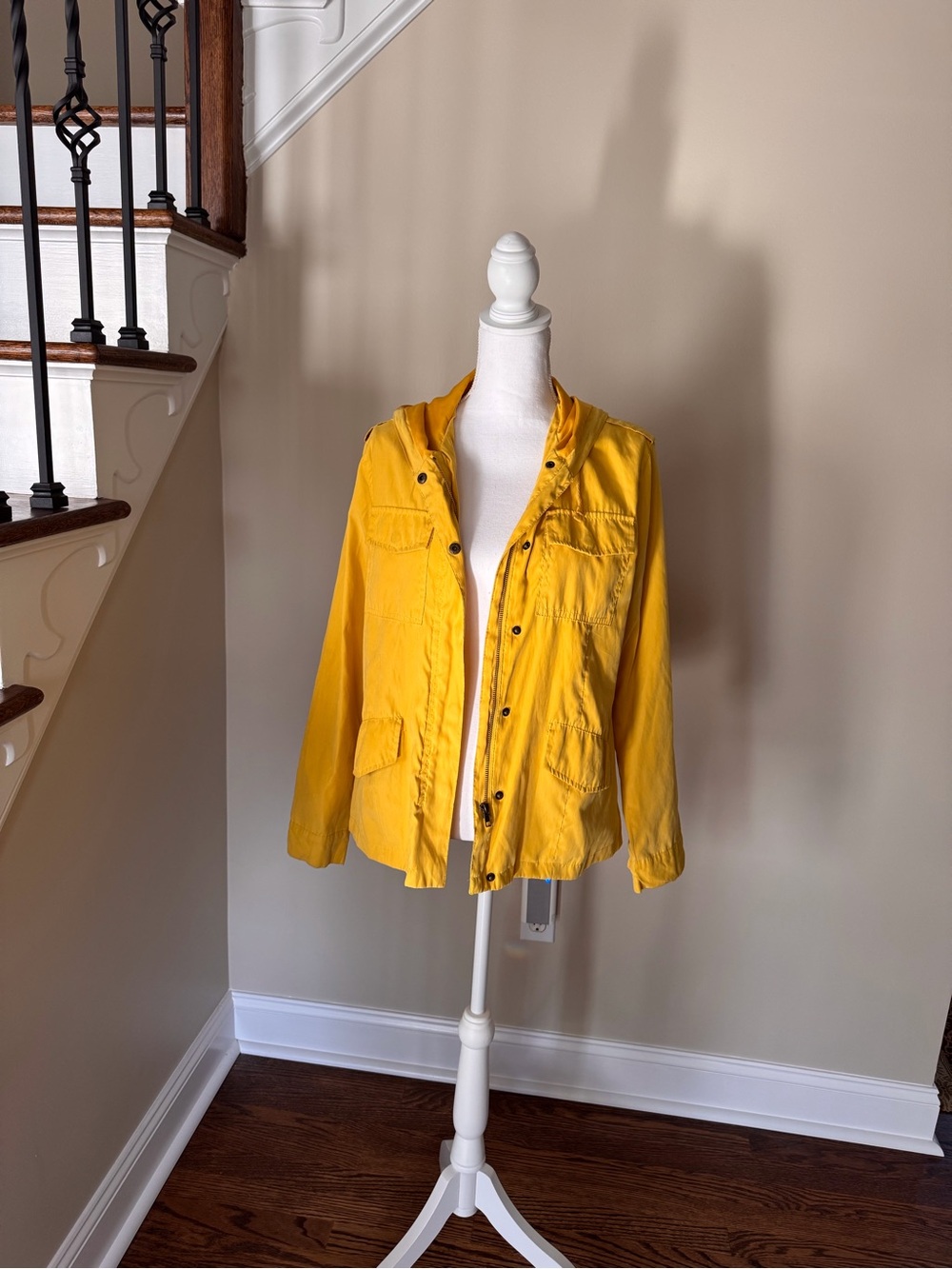 Yellow Lightweight Hooded Jacket